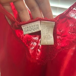 Red Lingerie Lace Slip